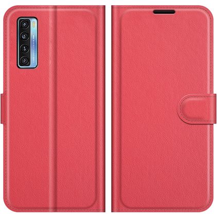Mobigear Classic TCL 20L Hülle Klapphülle Geldbörse - Rot