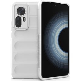 Mobigear Bumpy Xiaomi 12T Hülle Flexibles TPU Backcover - Weiß