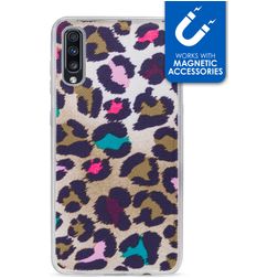 My Style Magneta Samsung Galaxy A70 TPU (flexibel) Backcover - Leopard