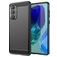 Mobigear Brushed Slim Samsung Galaxy M55 Hülle Flexibles TPU Backcover - Schwarz