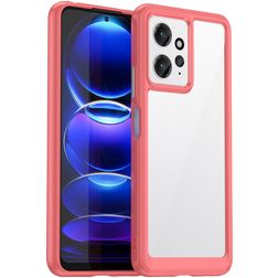 Mobigear Crystal Xiaomi Redmi Note 12 Hülle Hardcase Backcover - Transparent / Rot