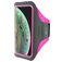 Mobiparts Comfort Fit Handyhalterung Joggen iPhone XS Sporthülle Neopren Sportarmband - Neon Pink