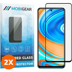 Mobigear Premium Xiaomi Redmi Note 9 Pro Panzerglas Gehärtetes Glas Displayschutz - Hüllenfreundlich - Schwarz (2er Pack)