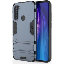 Mobigear Armor Stand Xiaomi Redmi Note 8T Hülle Hardcase Backcover Stoßfest mit Ständer - Marineblau