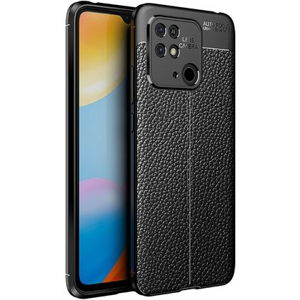 Mobigear Luxury Xiaomi Redmi 10C Hülle Flexibles TPU Backcover - Schwarz