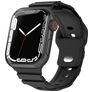 Mobigear Sport Armor Silikon Apple Watch Armband Drückerschließe - 49/46/45/44 mm - Schwarz