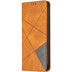 Mobigear Rhombus Slim Realme C11 (2020) Hülle Klapphülle - Cognac