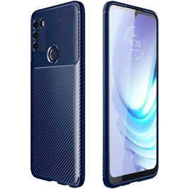 Mobigear Racing Motorola Moto G50 Hülle Flexibles TPU Backcover - Blau