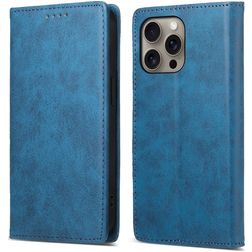Mobigear Wallet iPhone 16 Pro Max Hülle Klapphülle Geldbörse - Blau