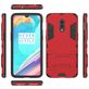 Mobigear Armor Stand OnePlus 6T Hülle Hardcase Backcover Stoßfest mit Ständer - Rot