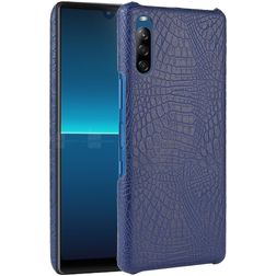 Mobigear Croco Sony Xperia L4 Hülle Hardcase Backcover - Blau