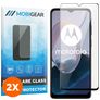Mobigear Premium Motorola Moto E22i Panzerglas Gehärtetes Glas Displayschutz - Hüllenfreundlich - Schwarz (2er Pack)