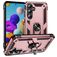 Mobigear Armor Ring Samsung Galaxy A35 Hülle Hardcase Backcover Stoßfest mit Ringhalter - Roségold