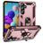 Mobigear Armor Ring Samsung Galaxy A35 Hülle Hardcase Backcover Stoßfest mit Ringhalter - Roségold