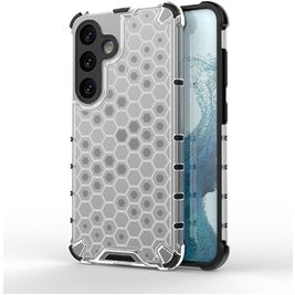 Mobigear Honeycomb Samsung Galaxy S24 Hülle Hardcase Backcover Stoßfest - Weiß