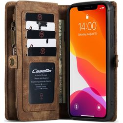Caseme 008 iPhone 12 Mini Hülle Abnehmbare 2in1 Klapphülle Geldbörse - Braun