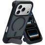 Mobiparts Hardcover iPhone 17 Pro MagSafe Hülle Hardcase Backcover mit Ständer - Satin Black