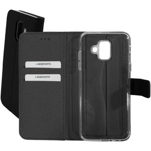 Mobiparts Premium Wallet Samsung Galaxy A6 (2018) Hülle Klapphülle Geldbörse - Schwarz