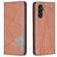 Mobigear Rhombus Slim Samsung Galaxy A56 Hülle Klapphülle - Braun