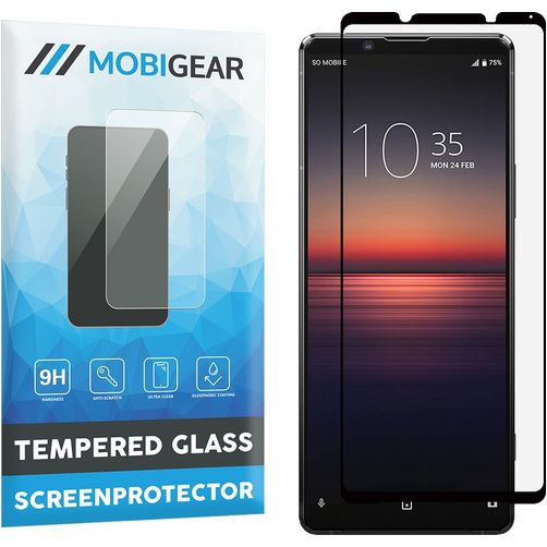 Mobigear Premium Sony Xperia 1 II Panzerglas Displayschutz - Hüllenfreundlich - Schwarz