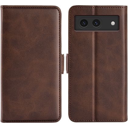 Mobigear Slim Magnet Google Pixel 8a Hülle Klapphülle Geldbörse - Braun