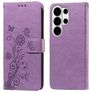 Mobigear Flowers Samsung Galaxy S26 Ultra Hülle Klapphülle Geldbörse - Lila