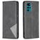Mobigear Rhombus Slim Motorola Moto G22 Hülle Klapphülle - Schwarz