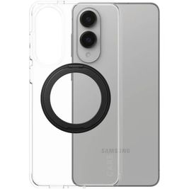 CARE by PanzerGlass Feature Case Samsung Galaxy S25 Edge MagSafe Hülle Hardcase Backcover Stoßfest mit Ständer - Transparent / Schwarz