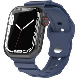 Mobigear Sport Armor Silikon Apple Watch Armband Drückerschließe - 49/46/45/44 mm - Blau