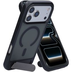 Mobiparts Hardcover iPhone 17 Pro Max MagSafe Hülle Hardcase Backcover mit Ständer - Satin Black