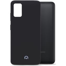 Mobilize Rubber Gelly Samsung Galaxy A03s Hülle Flexibles TPU Backcover - Matt Black