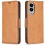 Mobigear Excellent Samsung Galaxy S25 Edge Hülle Klapphülle Geldbörse - Cognac