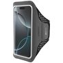 Mobiparts Comfort Fit Handyhalterung Joggen iPhone 16 Pro Sporthülle Neopren Sportarmband - Schwarz