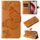 Mobigear Butterfly iPhone 16 Pro Hülle Klapphülle Geldbörse - Cognac