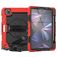 Mobigear SureGrip Xtreme iPad Air 11 Zoll (2024) Hülle Kunststoff,Silikon Backcover + Stifthalter + Schulterträger + Ständer - Rot