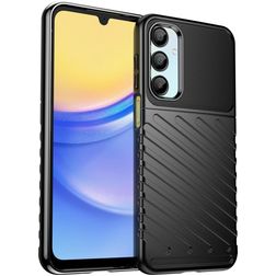 Mobigear Groove Samsung Galaxy A26 Hülle Flexibles TPU Backcover - Schwarz