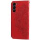 Mobigear Flowers Samsung Galaxy S23 Plus Hülle Klapphülle Geldbörse - Rot
