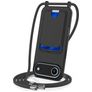 Mobigear Lanyard Card iPhone Air Silikon Handykette mit Kartenfach - Schwarz