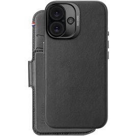 Decoded Detachable Wallet iPhone 16 MagSafe Hülle Echtes Leder Abnehmbare 2in1 Klapphülle Geldbörse - Schwarz