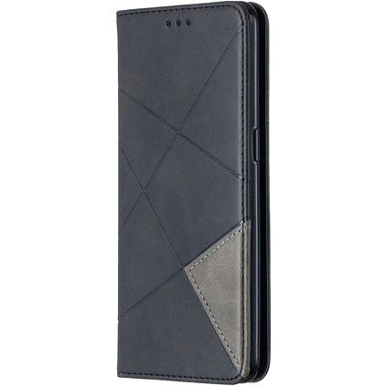 Mobigear Rhombus Slim OPPO Reno 4 Hülle Klapphülle - Schwarz