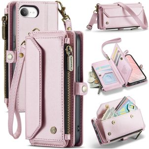 CaseMe C36 iPhone 16e Klapphülle Portemonnaie - Pink