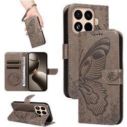 Mobigear Butterfly Xiaomi 15T Pro Hülle Klapphülle Geldbörse - Grau