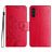 Mobigear Flowers Samsung Galaxy A36 Hülle Klapphülle Geldbörse - Rot