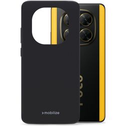 Mobilize Rubber Gelly POCO X7 Hülle Flexibles TPU Backcover - Schwarz