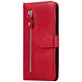 Mobigear Zipper Samsung Galaxy S23 Hülle Klapphülle Geldbörse - Rot