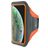 Mobiparts Comfort Fit Handyhalterung Joggen iPhone X Sporthülle Neopren Sportarmband - Neon Orange