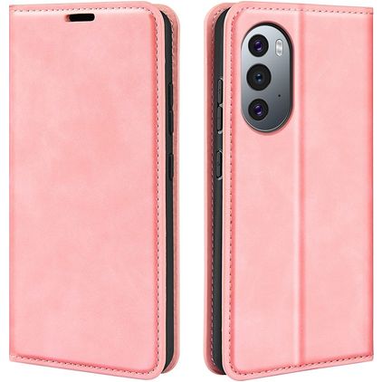 Mobigear Retro Slim Motorola Edge X30 Hülle Klapphülle Geldbörse - Pink