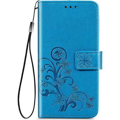 Mobigear Clover Samsung Galaxy S20 FE Hülle Klapphülle Geldbörse - Blau