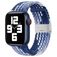 Mobigear Braided Nylon Apple Watch Armband Klappschließe - 49/46/45/44 mm - Weiß / Blau