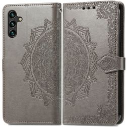 Mobigear Mandala Samsung Galaxy A13 5G Hülle Klapphülle Geldbörse - Grau
